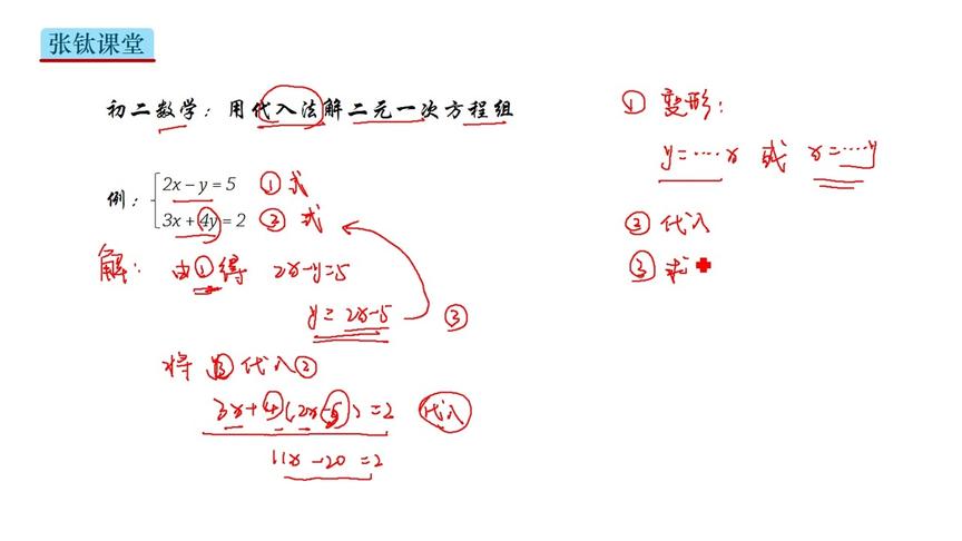 [图]八年级数学《代入法求解二元一次方程组》