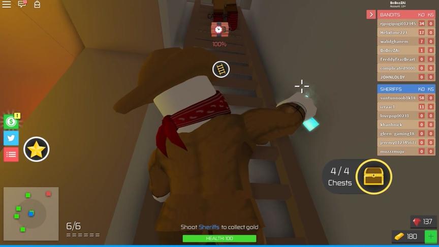 波波仔解说 roblox 强盗模拟器：西部牛仔波波仔前来偷宝箱！