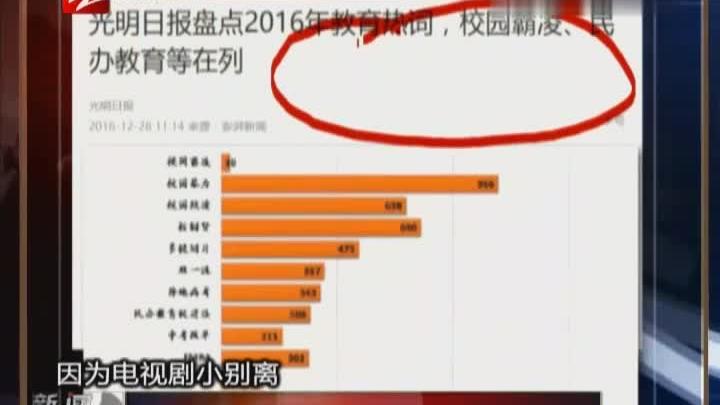 [图]盘点2016年教育热词 校园霸凌在列