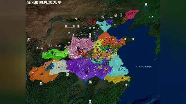 [图]历史地图，春秋时期的列国纷争与变化，四方在变周还未变