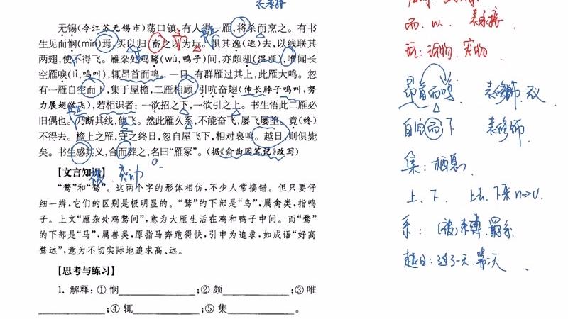 [图]语文微课堂《文言文启蒙读本》导读-31.雁冢