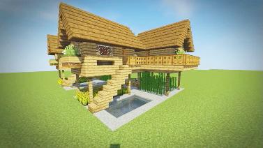 [图]Minecraft：教你在我的世界建立一座空中楼阁田园小屋