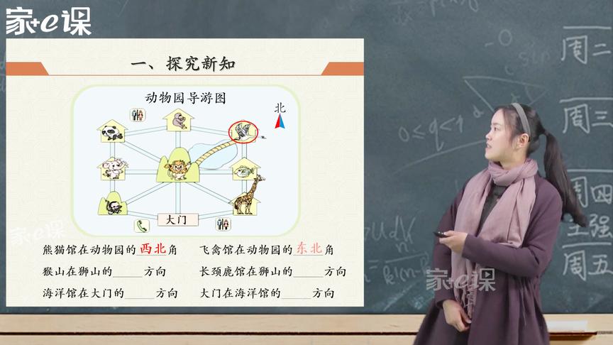 [图]学会看简单的地图——小学三年级数学的行走方向（一线老师）