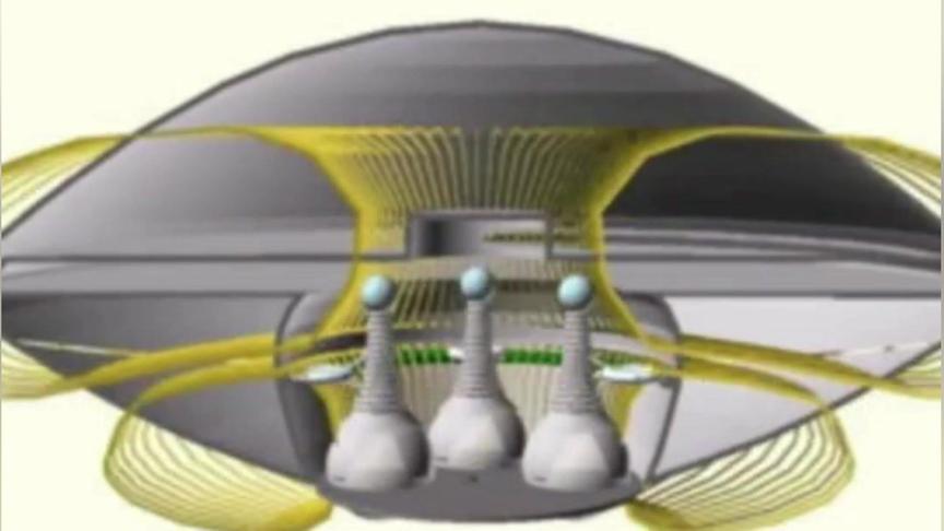 [图]大神根据纳粹德国研发飞碟的原理图纸制作的飞碟运行动画！