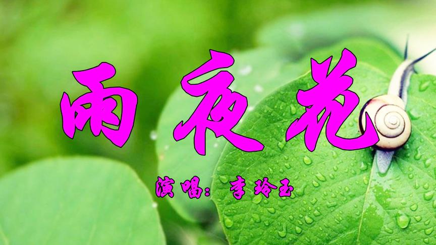 [图]经典情歌，李玲玉一首《雨夜花》甜美至极