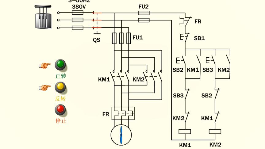 [图]十分钟学习电动机简单的控制电路，零基础电工一定要看哦