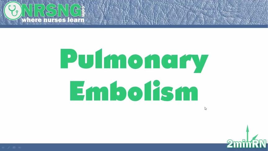 [图]ISPN/RN医学英语｜Pulmonary embolism｜中字幕