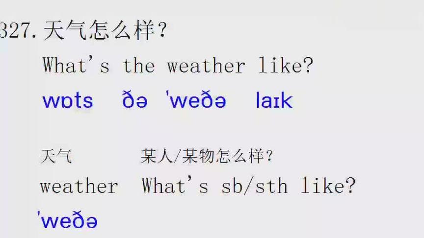 [图]百立外语 英语口语 327 what is the weather like