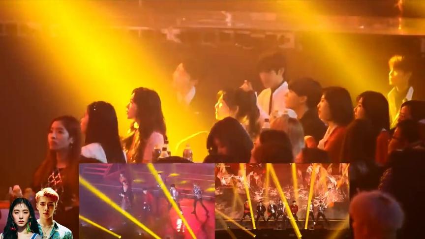 exo看blackpink表演,exo看blackpink red velvet&nct&blackpink观看exo表演反应
