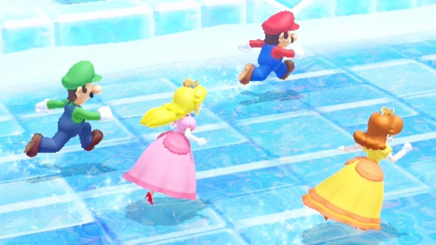 [图]mario party10—马里奥四成员短跑比赛，还是马里奥最厉害