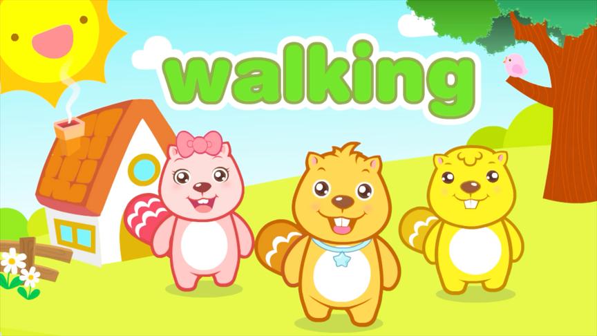 [图]贝瓦经典英文儿歌《Walking》蹦蹦跳跳跑