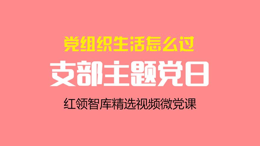 [图]组织生活系列微党课：支部主题党日活动