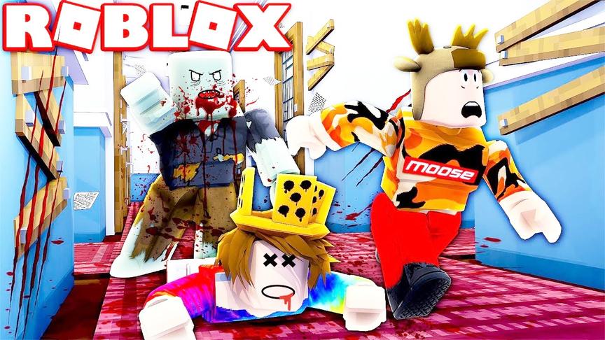 小飞象解说 Roblox僵尸泳池逃生 遭遇丧尸爸爸！我被吃进了肚子？