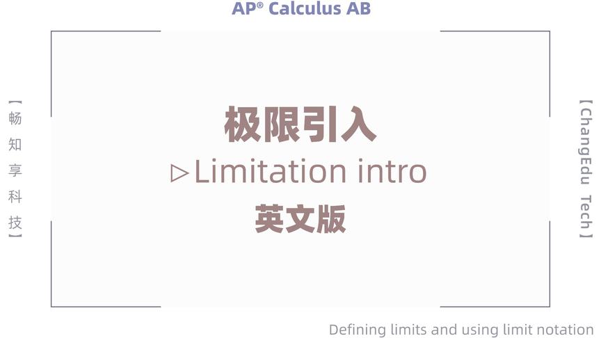 [图]AP微积分AB 极限引入 英文版 AP Calculus AB Limit intro