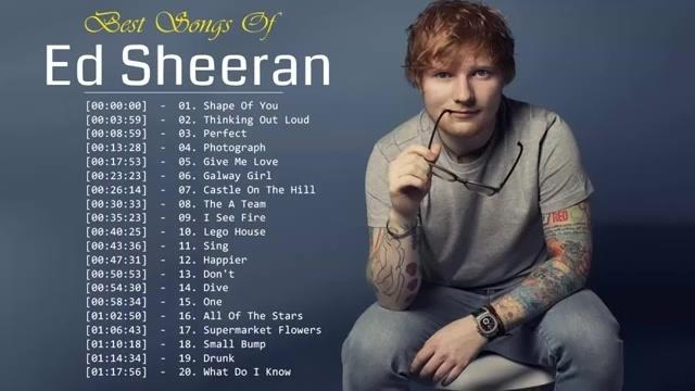 [图]黄老板 Ed Sheeran 点击量最高歌曲TOP20