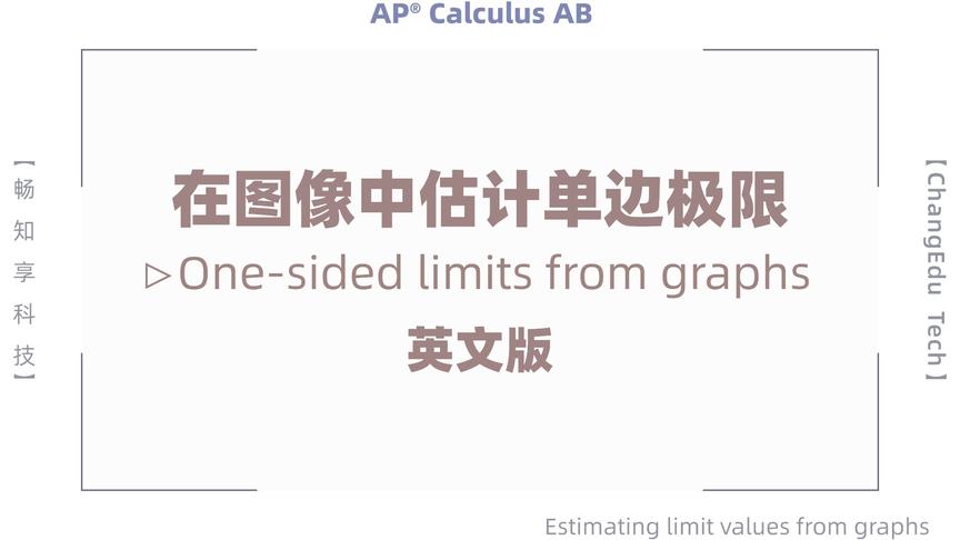 [图]AP微积分AB 在图像中估计单边极限 英文版