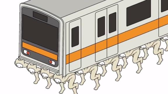 《动漫解说》_这个世界没有科技，一群人抬着地铁，沿着轨道行驶