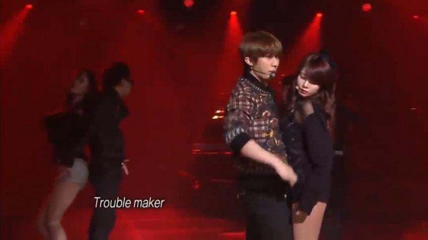 [图]还记得金泫雅和张贤胜这对组合的《trouble maker》么？