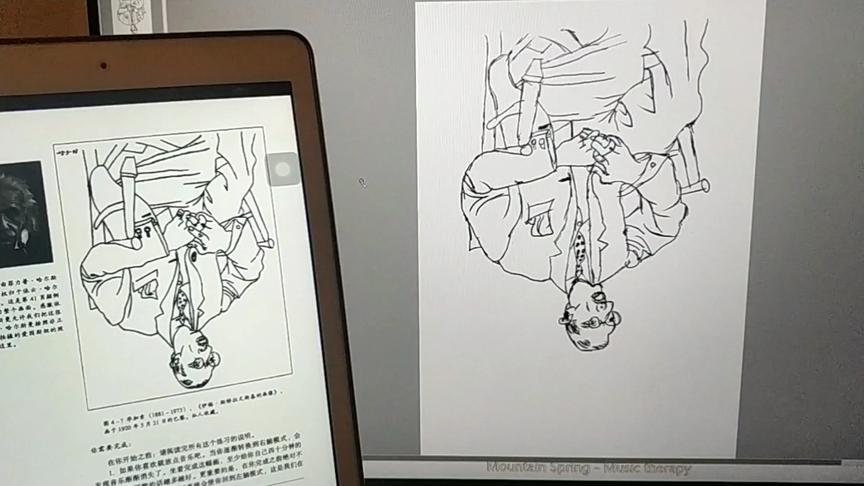 [图]五天学会绘画，小伙尝试倒着画画，没想到效果竟然还不错