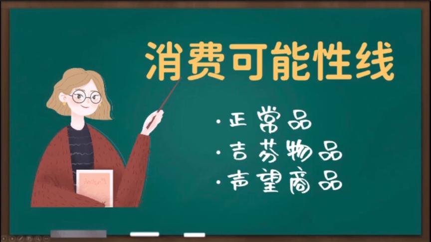 [图]【微观经济学】消费可能性线-正常品，吉芬物品，声望商品