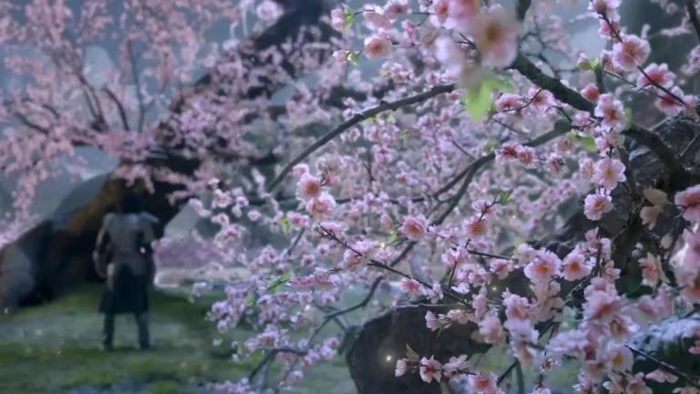 [图]桃花一诺，相思诀，飘落一地又几夜，落白成积雪。桃花二诺