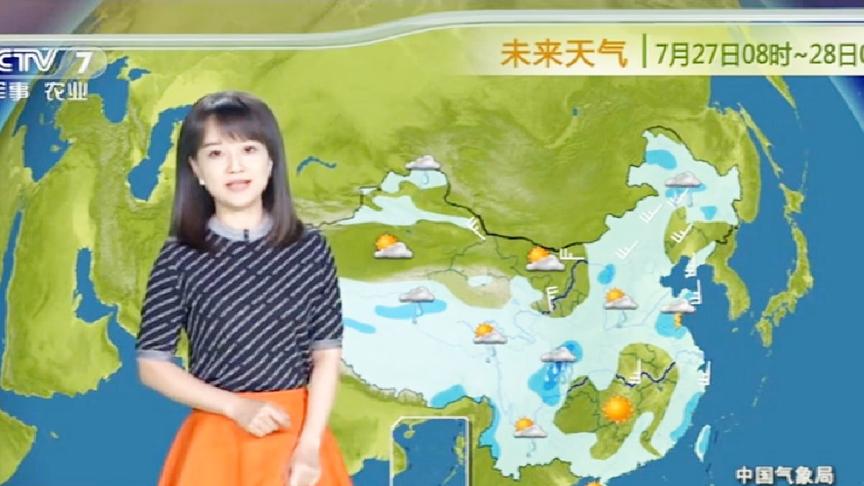 [图]中央台：7月26-28日(未来三天)全国气温、雨水、农业气象预报