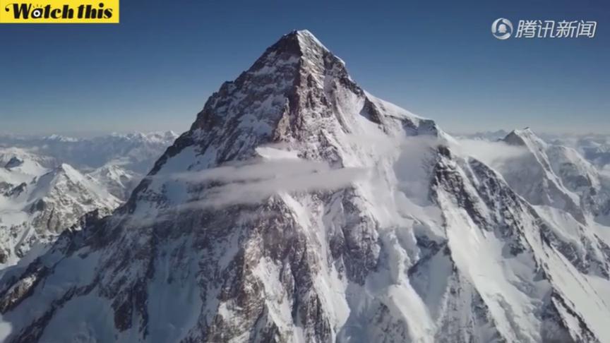 [图]实拍：从海拔8611米的世界第二高峰乔戈里峰山顶滑雪下山，刺激！