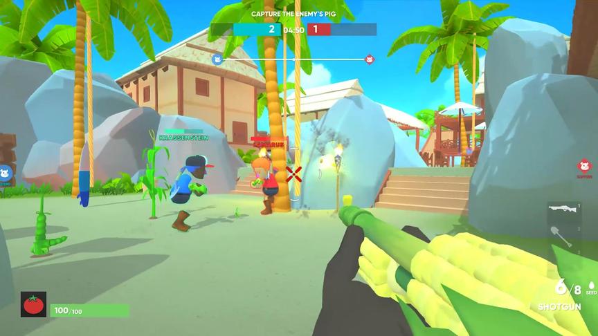 猎枪农民：玉米做的霰弹枪威力怎么样？一枪一个嘎嘣脆！ #游戏…