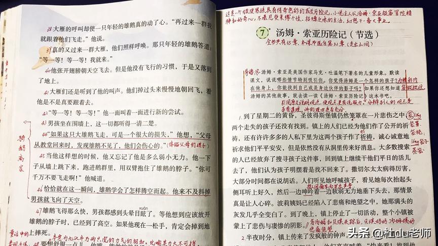 [图]六年语文《汤姆·索亚历险记》，资深教师带你梳理全文，思路清晰