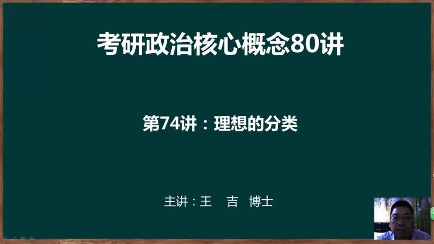 [图]20考研政治核心概念第74讲：理想的分类