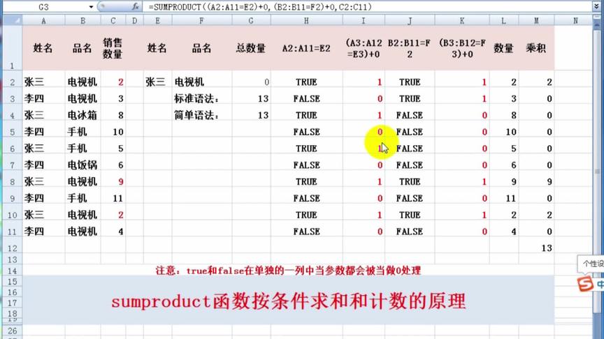 [图]sumproduct函数，求和、计数详解，不怕你学不会，就怕你看不到！