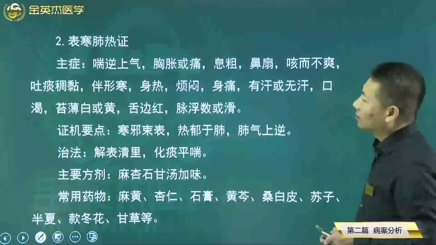 [图]中医内科常见病04喘证01实喘02表寒肺热证：表寒内热的鉴别方法