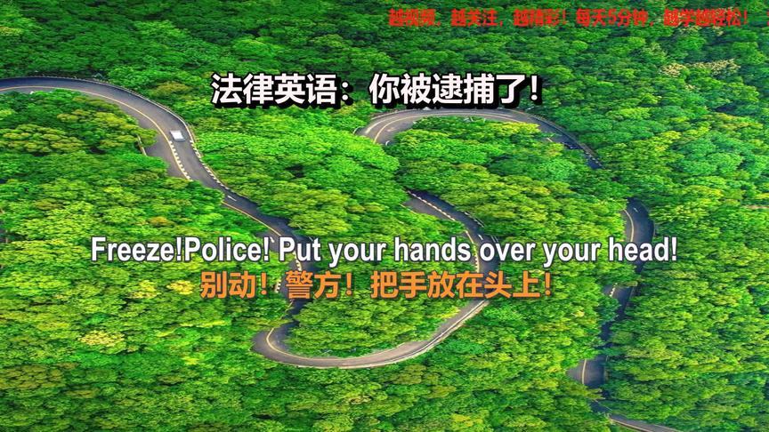 [图]法律英语：你被逮捕了！