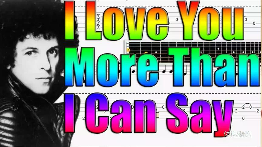 [图]世界公认的不朽经典英文情歌5 I Love You More Than I Can Say