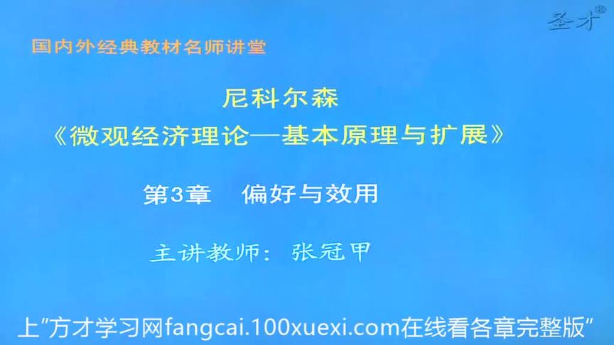 [图]尼科尔森《微观经济理论—基本原理与扩展》网课视频