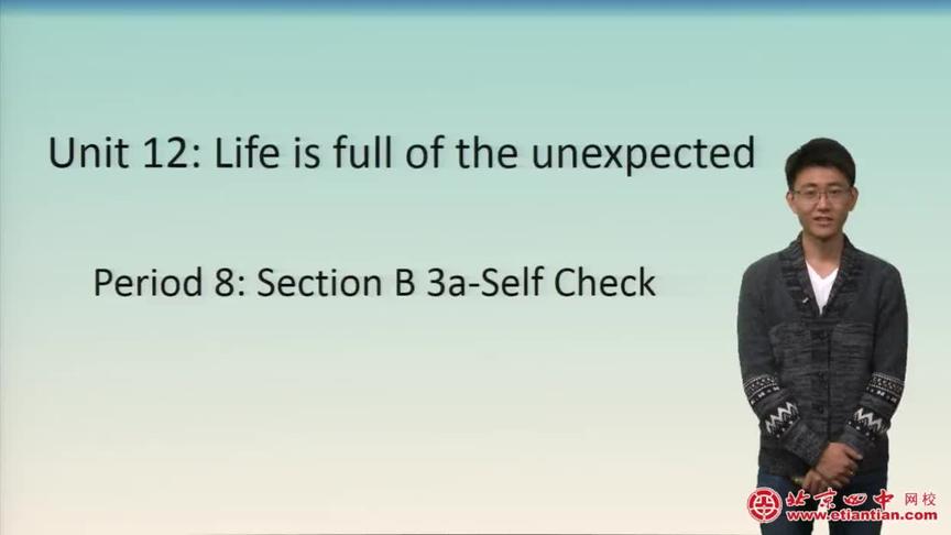 [图]初三英语-Unit 12 Life is full of the unexpected.:（新版）Unit 12 Section B 3a-self-