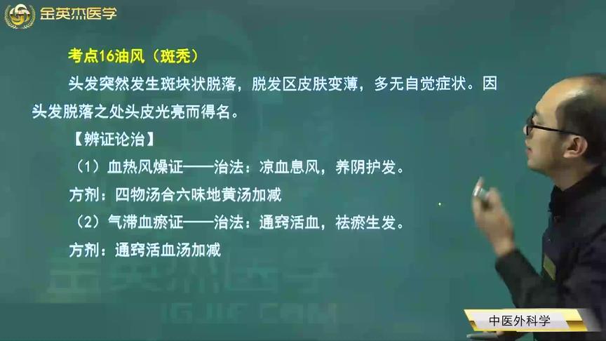 [图]中医外科学16油风（斑秃）血热风噪、气滞血瘀气血两虚、肝肾不足