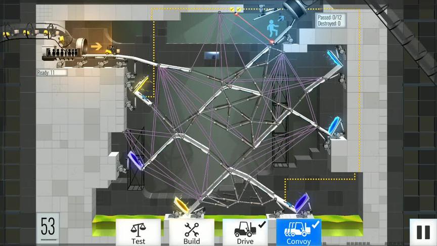 [图]桥梁建筑师：传送门（Bridge Constructor Portal）第53关