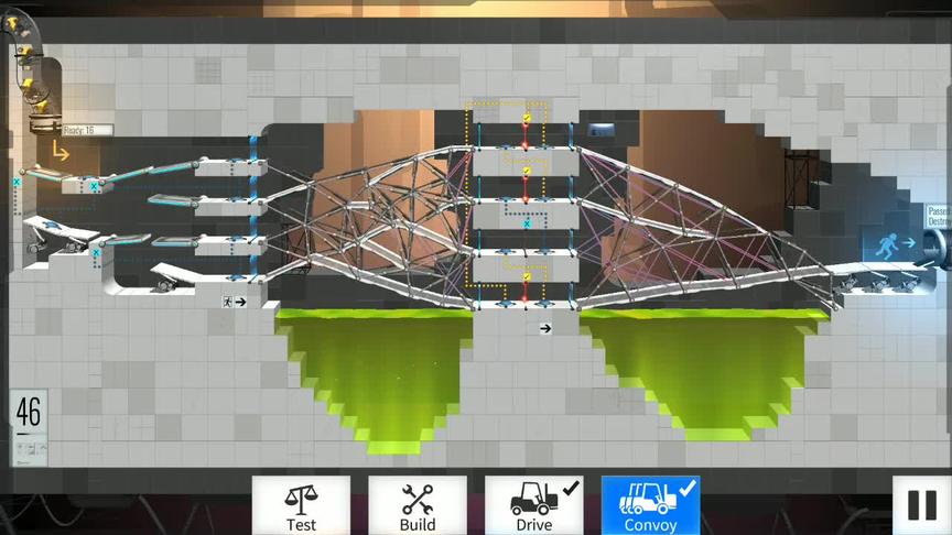 [图]桥梁建筑师：传送门（Bridge Constructor Portal）第46关