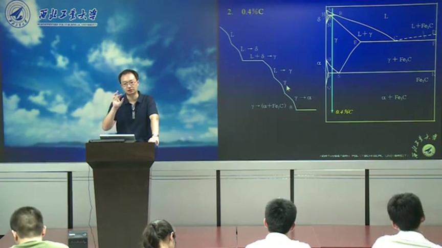 [图]西北工业大学材料科学基础：第41讲，铁碳相图平衡结晶