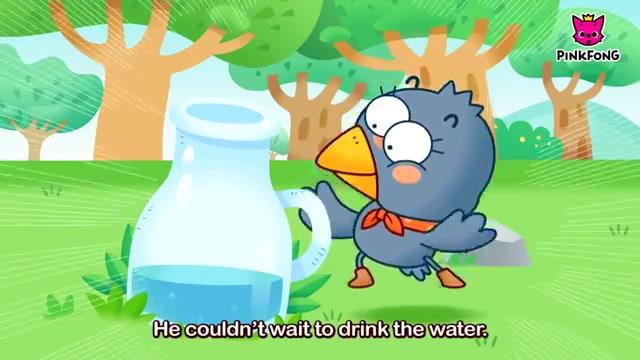 [图]国外原版英语故事：The Thirsty Crow 口渴的乌鸦