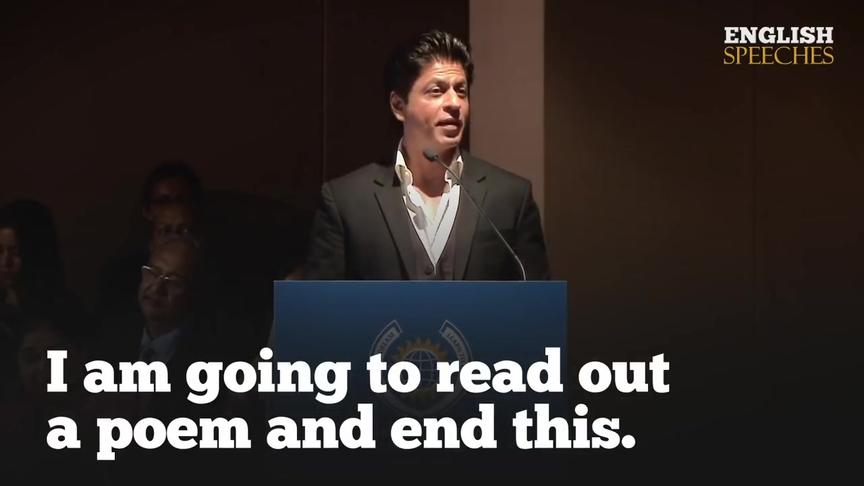 [图]ENGLISH SPEECH _SHAH RUKH KHAN_ Freedom to Be Yourself大字幕