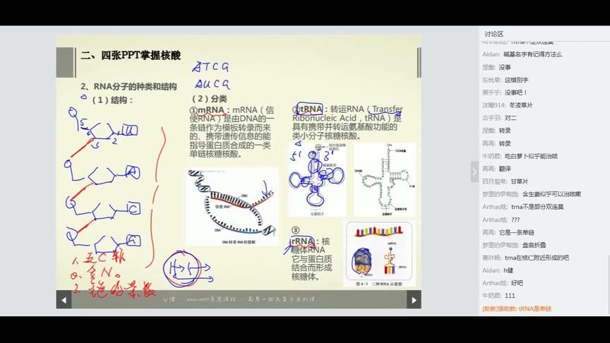 [图]高考生物题目：第01讲，细胞中的蛋白质、核酸等物质