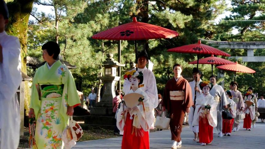 [图]【日本文化】闻名的北野天满宫秋祭，求神明保佑五谷丰登