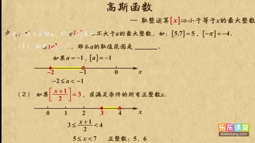 [图]中考数学规律及最值问题--13高斯函数