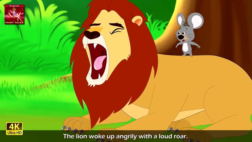 [图]英语童话故事-狮子和老鼠Lion and the Mouse in English