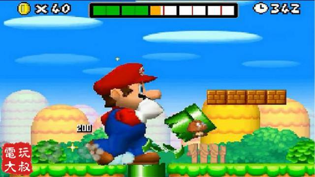 超级马里奥DS，碧琪叕被库巴抓走了，马里奥吃了超大蘑菇变这样