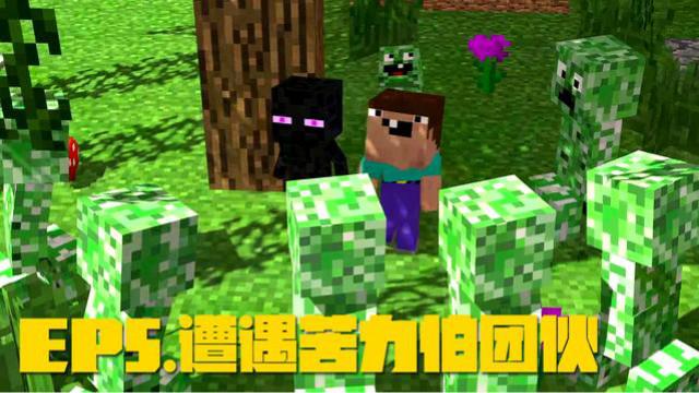 MC动画，菜鸟与小黑两兄弟系列EP5—遭遇苦力怕团伙