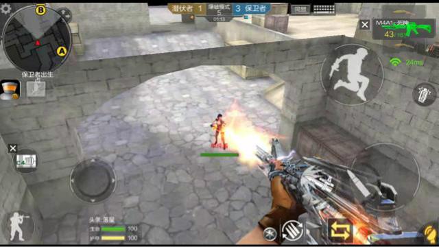 CF手游 黑色城镇走廊的BUG，可以用来透视和娱乐一下