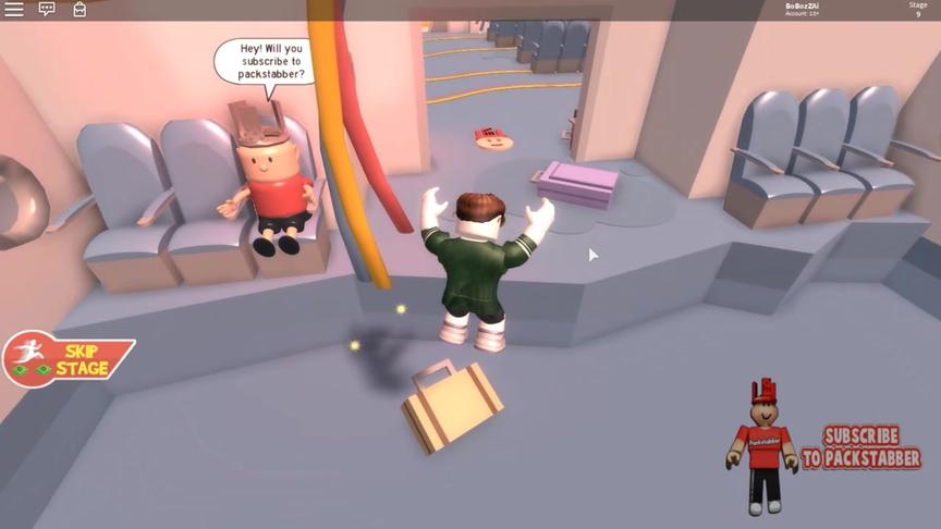 波波仔解说 roblox 逃离飞机爆炸：飞机爆炸了！电线都倒下来了！